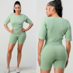 Cozy knit short set