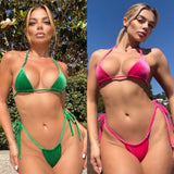 Velvet tie bikini