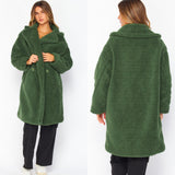 Oversized teddy trench coat