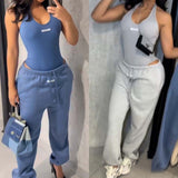 Cutie patootie halter bodysuit set