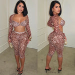 Leopard capri set