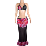 Midnight Blossom Bikini Set