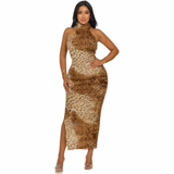 Wildly Preety Leopard Maxi Dress