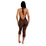 Capri halter jumpsuit