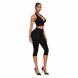 Body Language Lace Up Capri Set