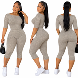 Preety In Stripes Capri Set