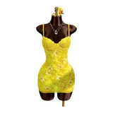 Yellow Hibiscus Dress
