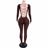 After Hours Lace Up Jumpsuit