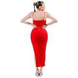 Sleek Intentions Ruched Maxi Dress