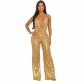 Liquid Luxe Metallic Jumpsuit