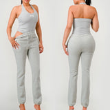 Cutie patootie halter bodysuit set