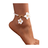Bloom Charm Pearl Anklet