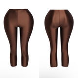 Glossy capri pants