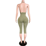 In Your Town Halter Capri Jumpsuit