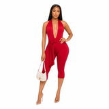 Tied Up Capri Jumpsuit