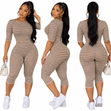 Preety In Stripes Capri Set