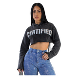 Bling Certified crop hoodie
