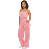 Stripe Tube Jumpsuit