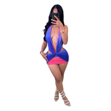 Preety Sunset Drip Dress