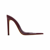 Wine & Dine Clear Mule Heels