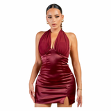 Wine & Dine Satin Mini Dress