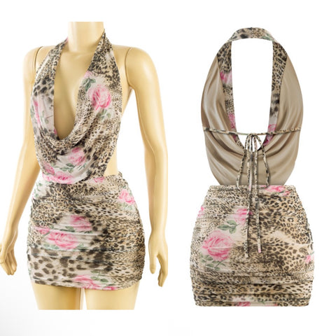 Roses halter dress