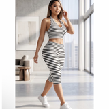 Enjoying The City Stripe Capri Set