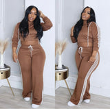 Stripe tracksuit set