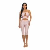 Blush Hour Ring Capri Set