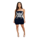 Y2K Bling Wing Tube Dress