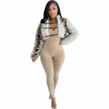 Rich Girl Energy Faux Fur Cropped Jacket