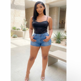 Denim Cargo Shorts