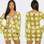 Crochet Daisies cover up