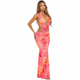 Pink Mirage Cutout Maxi Dress