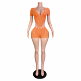Mineral Glow Cutout Shorts Set