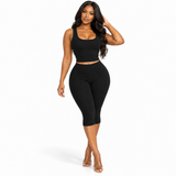 Curve Appeal Ribbed Capri Set