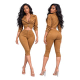 Suede Authority Capri Set
