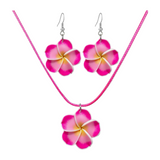 Hawaiian Plumeria Jewelry Set
