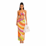 Sunset Vibes Beaded Skirt Set