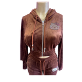 HK Crystal velour set