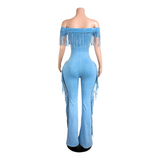 Fringe Shoulder Jumpsuit