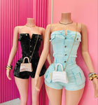 Ash denim tube romper