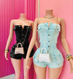 Ash denim tube romper