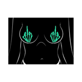 Glow In The Dark Skeleton F U Finger Pasties