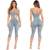 Body Language Cutout Capri Jumpsuit