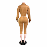 Suede Authority Capri Set
