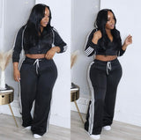 Stripe tracksuit set