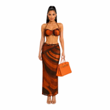 Sunset Vibes Beaded Skirt Set