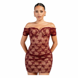 Private Affair Lace Mini Dress