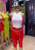 Eyes on me snake capri pants